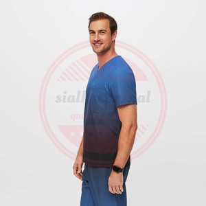 Ensembles uniformes de soins infirmiers à usage hospitalier pour hommes vente en gros uniforme de soins médicaux avec logo personnalisé avec poches - Product Image 2