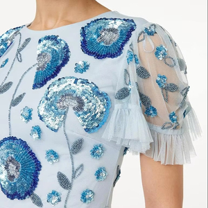 ชุดเดรส jellabiya สไตล์อาหรับอาหรับ, ชุดเดรสดูไบโมรอคโคปักลูกปัดลูกปัดตรงเงา-สำหรับปาร์ตี้งานแต่งงานชายหาด - Product Image 1