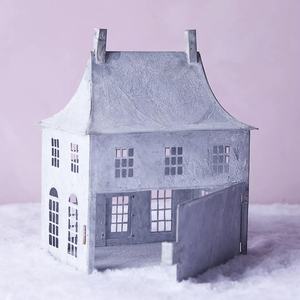 2025 últimas decoraciones especiales únicas de Halloween, portavelas de casa embrujada de Metal, tarro de vela con linterna con aspecto espeluznante Vintage - Product Image 3