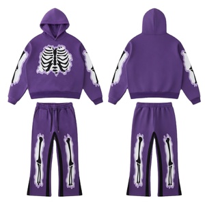 Conjunto deportivo con capucha Glory Custom, con bordado y estampado, hecho de felpa 100% algodón transpirable, diseñado para unisex. - Product Image 1