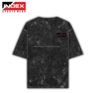 Venta al por mayor ácido lavado Vintage Camiseta 100% algodón de gran tamaño de secado rápido cuello redondo diseño de alta calidad con impresión digital - Product Image 2