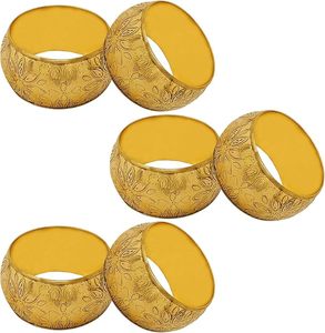 Rond de serviette en métal floral fait à la main grands rassemblements de famille de tous les jours fêtes matériel de papier Durable décor de table Table à manger - Product Image 3