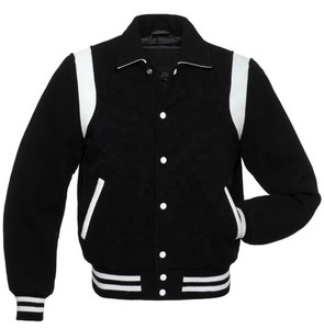 Logotipo personalizado Unisex Niños Varsity Béisbol Bomber Chaquetas Causal Slim Fit Botón Abajo Uniforme DE LA Universidad DE LA ESCUELA Sudaderas Casuales - Product Image 3