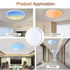 Runde Ultraflache Deckenleuchte Modern mit Augenschutz für Wohnzimmer und Schlafzimmer, Nordische Moderne LED-Deckenlampe Himmelsspiegel-Design - Product Image 6