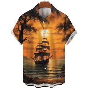 เสื้อแขนสั้นของผู้ชายเสื้อลำลองระบายอากาศพิมพ์ลาย3D - Product Image 3