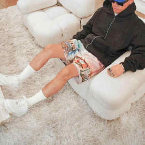 OSTROWEARS ENTERPRISES Pantalones cortos de gimnasio para hombre de la mejor calidad 100% algodón malla gruesa sublimación y logotipo bordado corto al por mayor - Product Image 2