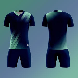ชุดฟุตบอลสำหรับผู้ใหญ่เสื้อยูนิฟอร์มและกางเกงขาสั้นชุดฝึกฟุตบอลสำหรับเด็กโลโก้ออกแบบได้ตามต้องการ - Product Image 1