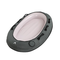 Bateau de neige gonflable double (WC-ASL02) robuste pour usage commercial, traîneau tubulaire portable avec base renforcée en PE, tube en uréthane, corde de 50 kg