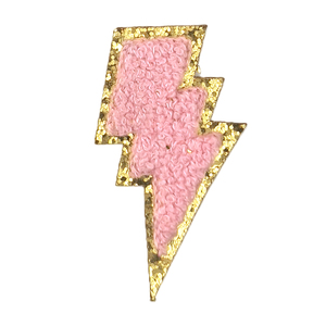 Parche de aplique de felpa bordado de tela chenilla tejida a mano con diseño de rayo, para ropa y accesorios de sombreros - Product Image 4