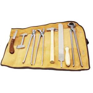 Kit d'outils de soin des chevaux, outil de maréchal-ferrant, pince à coudre les sabots, outils de soin des sabots équins, ensemble professionnel en métal manuel - Product Image 5