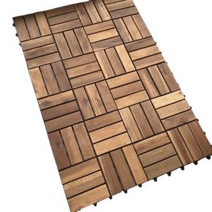 Dalles de terrasse en bois d'acacia vietnamien, durables, à emboîtement, antidérapantes, imperméables, finition mate huilée contemporaine, pour extérieur - Product Image 3