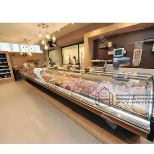 Customized Coffee Kiosk Manufacture Wooden Food Kiosk Wooden Food Display Counter