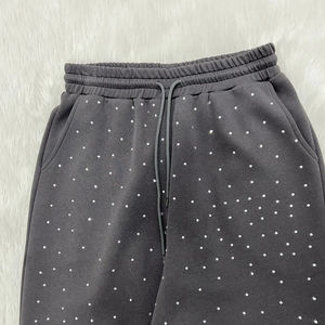 Survêtement en strass décontracté pour hommes, survêtement basique en strass avec pantalon de jogging, survêtement en strass, nouveauté - Product Image 4
