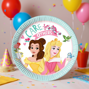 Platos Desechables de Princesa de 19.5 cm, 8 Piezas, Vajilla para Fiestas Infantiles - Product Image 3