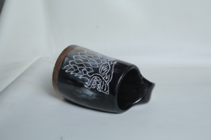 Haute qualité Royal droite conception de noël petit Viking corne à boire tasse fabriqué à la main naturel Double Base sculpté nautique - Product Image 3