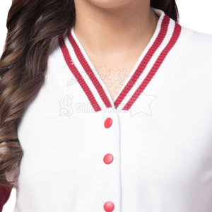 Chaqueta universitaria para mujer al por mayor con botones a presión chaquetas universitarias de béisbol de mezcla de lana chaqueta universitaria elegante para mujer - Product Image 6