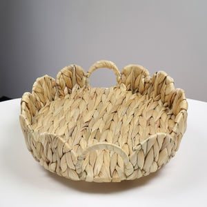 Venta al por mayor de bandejas de bambú de Vietnam hechas a mano respetuosas con el medio ambiente de lujo bandeja decorativa para servir restaurante con acento de ratán natural SR2005 - Product Image 3