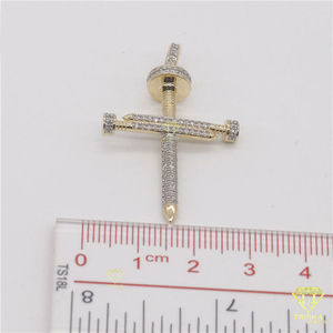 Bijoux religieux Hip Hop Crucifix glacé Lab Grown Diamond Pave Jesus Cross Fine Pendentifs Charms pour pendentif esprit spirituel - Product Image 5
