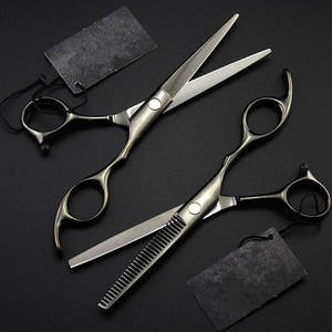 Hoja afilada de acero inoxidable Corte de cabello profesional Tijeras de color dorado Belleza del cabello Peluquería Tijeras de peluquería - Product Image 4