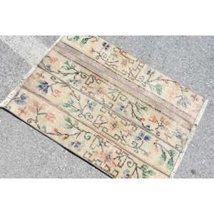 Tapis Vintage en Laine Turque 23X31 pieds Beige & Vert Patchwork Design Plat Tissage Technique pour Décorations de Salon - Product Image 4