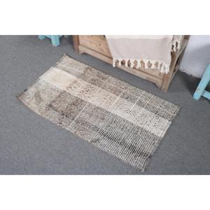 Tapis vintage 1,8 x 3,1 pieds, petit tapis turc, tapis oriental en laine noire - Product Image 2