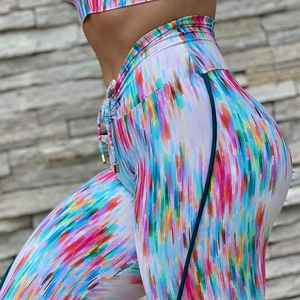 Mallas de realce personalizadas, pantalones de Yoga para levantar glúteos, mallas acampanadas deportivas de cintura alta para gimnasio y Fitness de Color sólido para mujer - Product Image 6