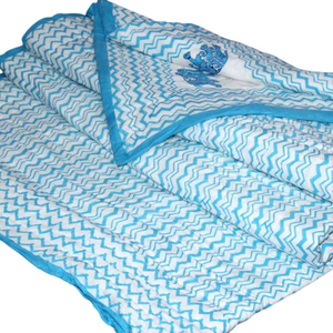 Indian Hand Made Jaipuri Razai 100% Pure Cotton Eco Friendly Hand Stitched <b>Bedspread</b> Hand Block Print Throw - Product Image 1