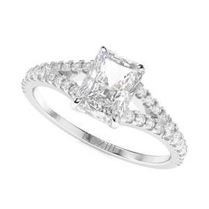 1.50CTRadiant Diamond <b>Split</b> Shank Bridal Set For Women - Product Image 6