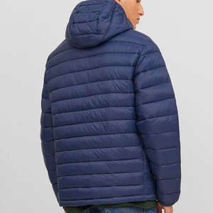 Veste matelassée épaisse à capuche de créateur surdimensionnée en duvet de bulle d'hiver noire personnalisée pour homme, veste gonflante brillante - Product Image 3