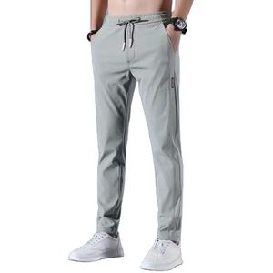 2024 pantalones casuales para hombres estilo único lona transpirable ligero elástico cintura cierre medio cintura tipo Mejor Precio venta en línea - Product Image 1