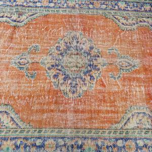 พรมวินเทจ ขนาด 5.3x8.7 ฟุต สีส้ม พรมขนสัตว์สไตล์โอเรียนทัล - Product Image 5