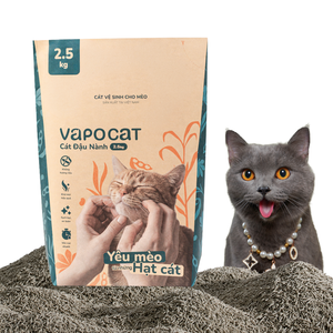 วัสดุรองพื้นสำหรับแมว VapoCat ทำจากเส้นใยพืช กลิ่นเต้าหู้ จับตัวเป็นก้อนเร็ว น้ำหนักเบา ลดการกระจาย กลิ่นหอมผลไม้ ขนาด 5-6 ลิตร รับผลิตแบบ OEM/ODM สำหรับแบรนด์ต่างๆ - Product Image 4