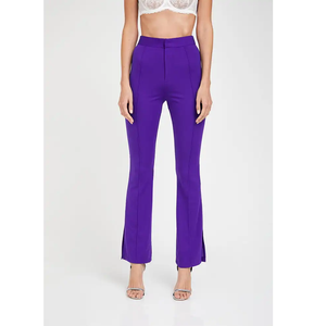 Mode vêtements pour femmes pleine longueur solide respirant coton mélangé droit décontracté bureau dames pantalons et pantalons pour femmes - Product Image 4