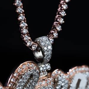 Collier pendentif en diamant de créateur fait à la main pour femmes élégantes bijoux de mariage vêtements de fête en gros et style tendance de tous les jours - Product Image 6