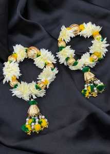 Conjuntos de Churiyan y Gajra para Novia, Piedras de Cuarzo, Banda de Mano Ajustable de Plástico, Colores y Tamaños Personalizados - Product Image 2