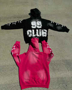 Sudadera con Capucha Personalizada, Bordada, con Efecto Desgastado, de Algodón Grueso para Invierno, Unisex, Talla Grande, Estilo Vintage, con Bolsillo y Pedrería - Product Image 5