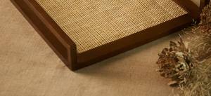 Bandeja cuadrada de madera de ratán hecha a mano de gran venta con acabado de nogal para servir con estilo en bodas Fiestas de Diwali y más - Product Image 6