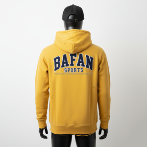 Sweat à capuche en molleton premium 360GSM, tissu doux brossé, couleur verte, avec des patchs brodés audacieux, logo personnalisé, sweat à capuche basique - Product Image 2