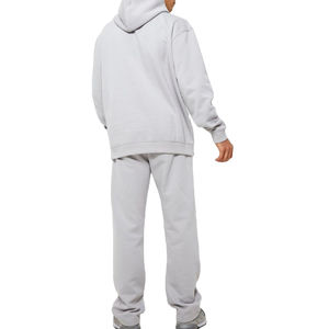 Survêtement vintage pour hommes, sweat à capuche en détresse, pantalon évasé, fermeture éclair, broderie solide, délavé à l'acide, technique imprimée, ensemble 2 pièces - Product Image 2