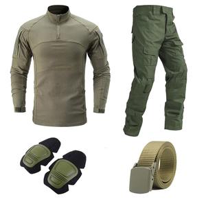 Trajes tácticos Camisas de combate Uniforme Traje Hombres Camuflaje Tatico Tops Airsoft Multicam Force Paintball Camo Pantalones de caza - Product Image 4