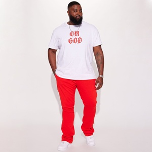 Pantalones de chándal para hombre Pantalones de chándal de algodón con cintura elástica bordados antiarrugas personalizados de alta calidad - Product Image 5