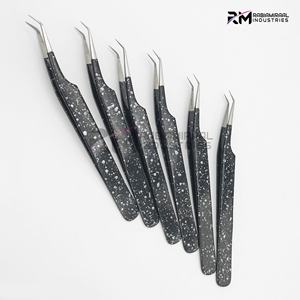 RMI Super Producto Pinzas de Extensión de Pestañas de Acero Inoxidable Personalizadas, Color Recubierto de Papel y Punta Plateada - Product Image 3