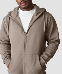 Sudadera con Capucha y Cremallera de Alta Calidad para Hombre, Estilo Urbano, de Lujo, con Forro Polar, al por Mayor, Personalizable - Product Image 3