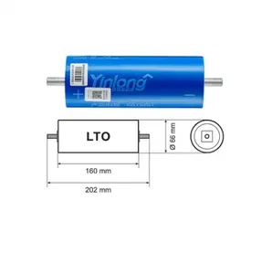 25000 volte Cyclelife Yinlong 66160h LTO 40Ah batteria 30Ah 35Ah 45Ah 2.3v LTO celle della batteria al litio titanato per UPS Power