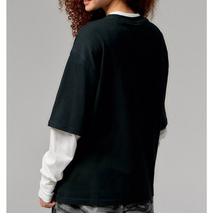 T-shirts imprimés surdimensionnés à double couche OEM, tee-shirts de mode de haute qualité, construction en tissu double durable pour les vêtements de marque privée - Product Image 4