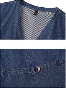 Hot Selling Reversible Breathable <b>Denim</b> <b>Vest</b> Men 100% Cotton Sleeveless Jacket Outerwear Sleeveless Biker Motorcycle Jeans <b>Vests</b> - Product Image 4