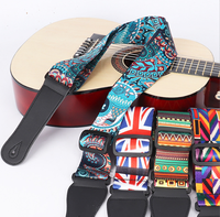 Sangle de guitare classique de style ethnique avec impression par transfert thermique pour guitare électrique et acoustique, utilisation universelle pour instrument