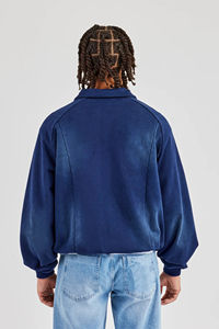 Sweat à capuche à fermeture éclair complet personnalisé pour hommes 100% coton lourd 480GSM DTF imprimé logo col à capuche pour la saison d'hiver - Product Image 3