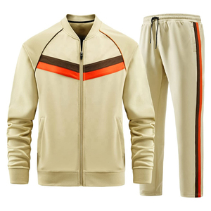 Chándal informal de moda para hombre, chándal ajustado para hombre, ropa de entrenamiento con cremallera, chándal cómodo para hombre, transpirable, OEM - Product Image 1