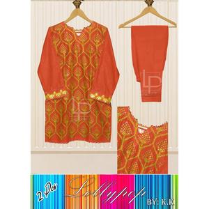1649ชุดสูทผู้หญิงลาย Presto Kacha Tanka Chickenkari, ชุดเสื้อผ้าสำหรับเด็ก - Product Image 4